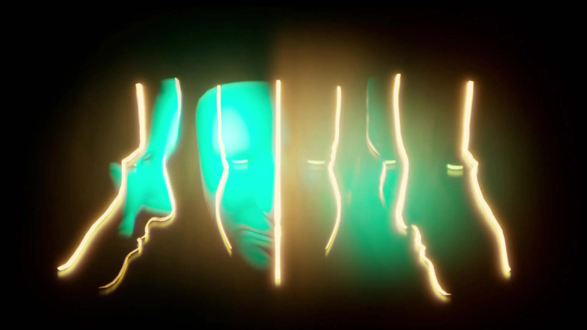 Ayumi Hamasaki 'SEASONS' neoyume remix; green 3D environment pass, Unreal Engine
