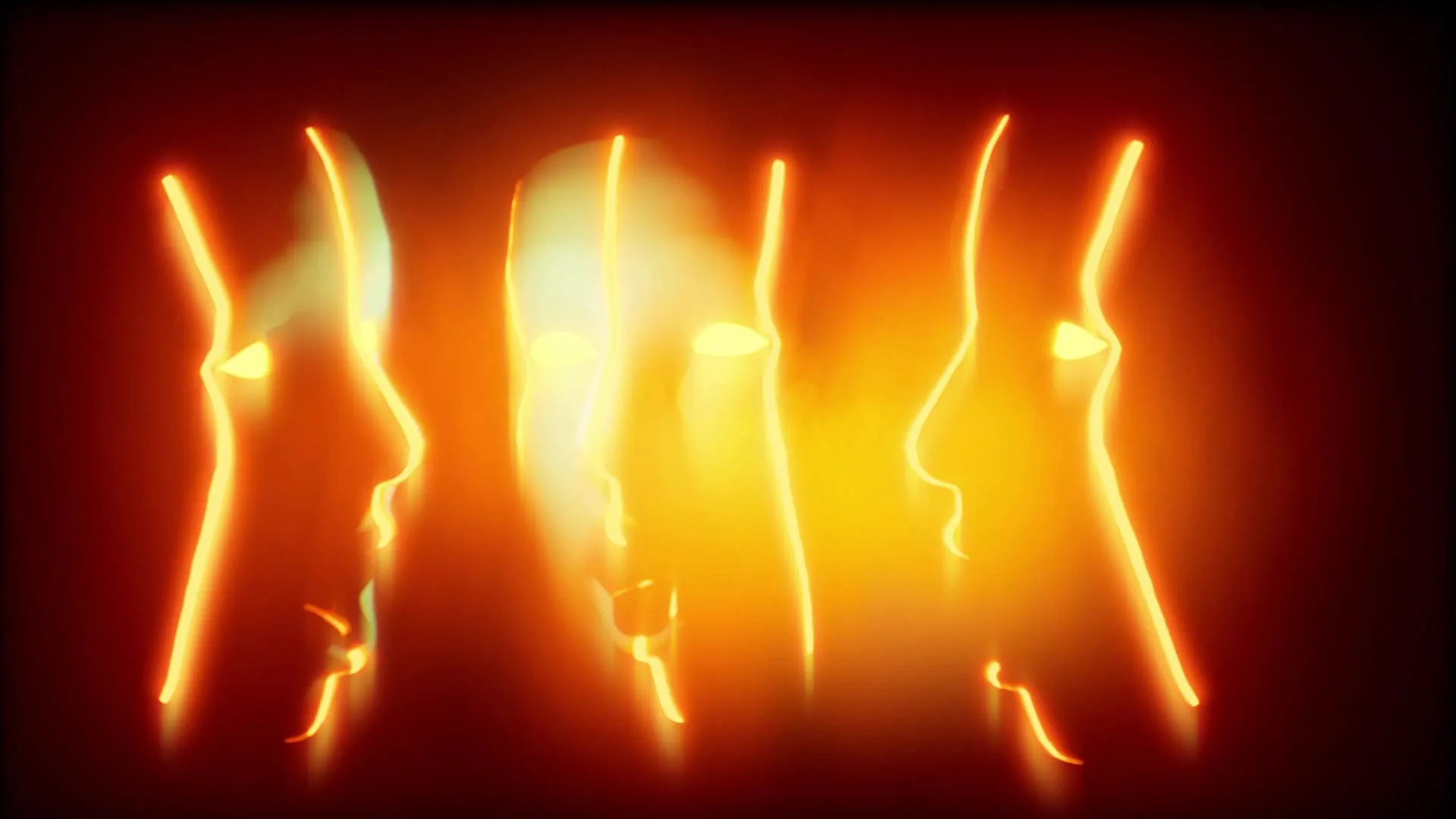 Ayumi Hamasaki 'SEASONS' neoyume remix; orange color-graded scene, Blender render