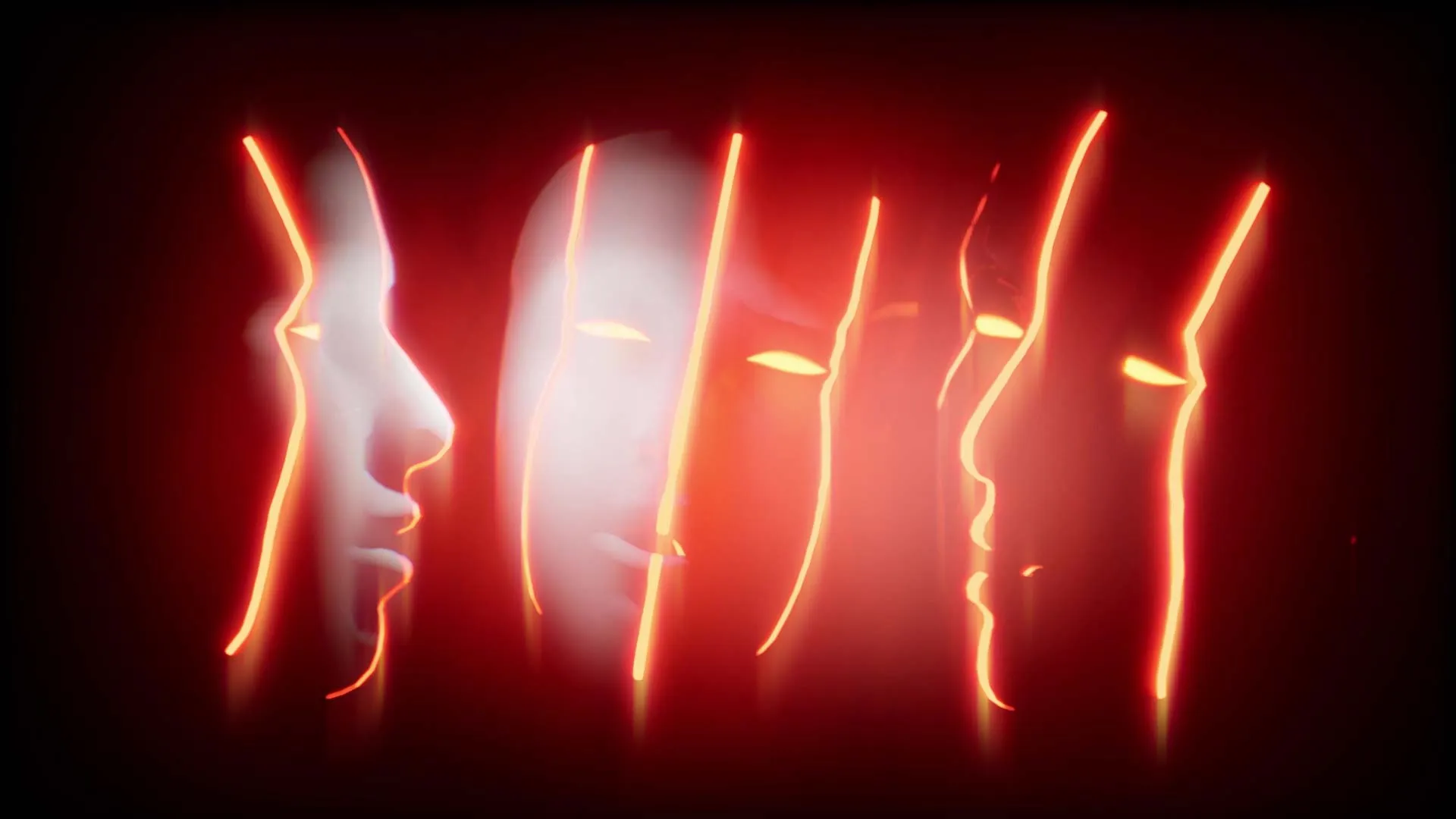 Ayumi Hamasaki 'SEASONS' neoyume remix; red color-graded scene, After Effects composite