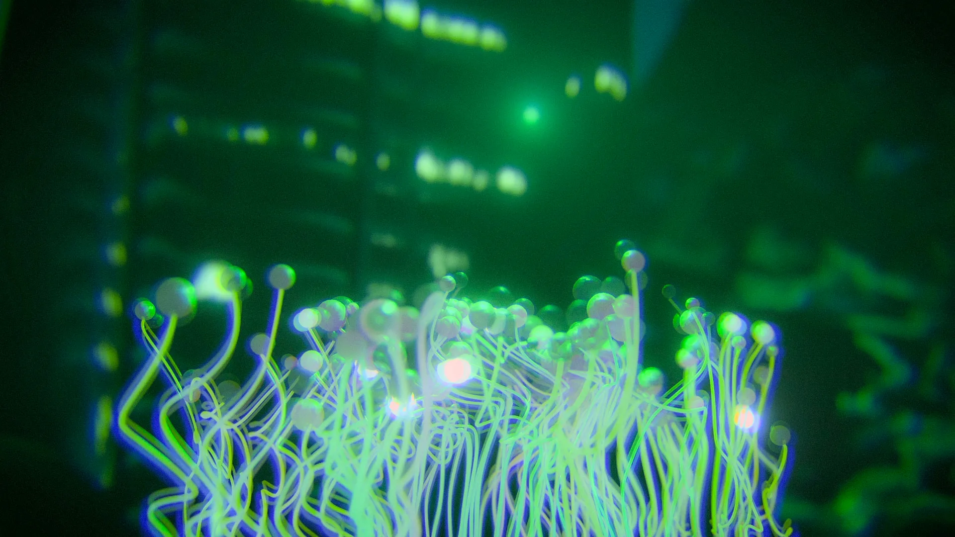 Memini Hikari; 3D environment pass, procedural light particles