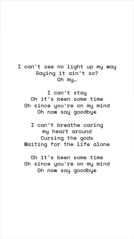 Don't Say Goodbye — lyrics