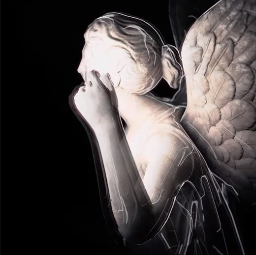 Personnal vision for crude drawing of an angel — Caroline Polachek — Blender, Grease Pencil, Geometry Node, 3D
