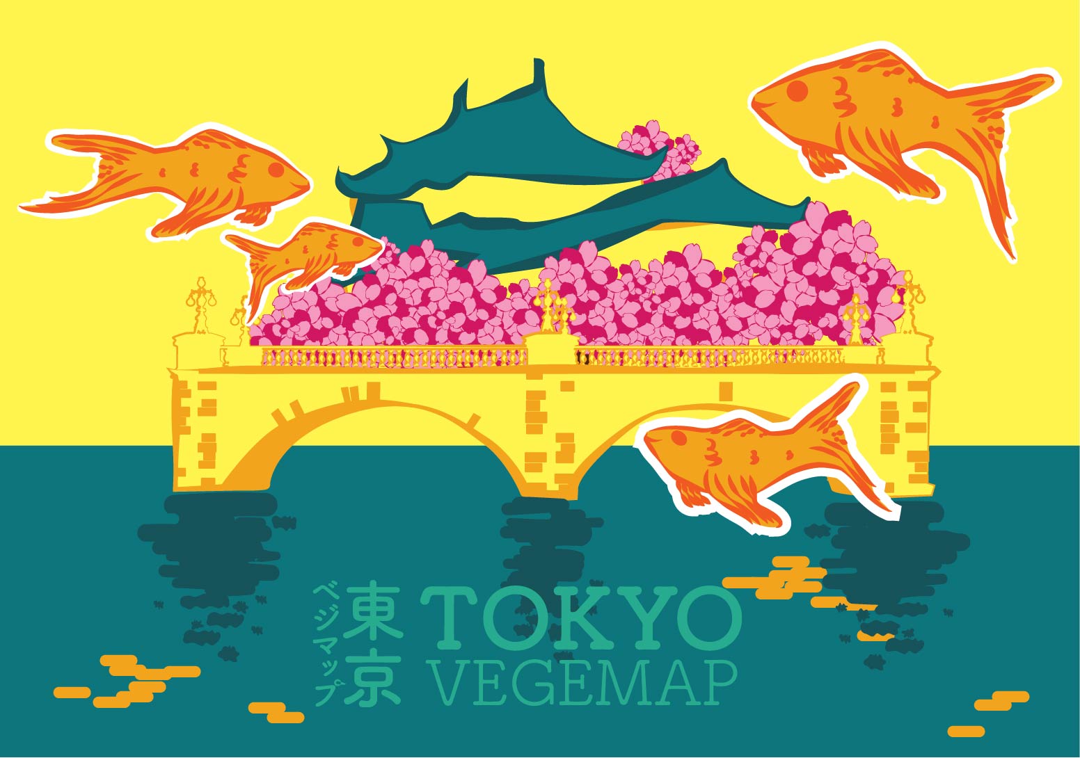 vegeproject map postcard chiyoda