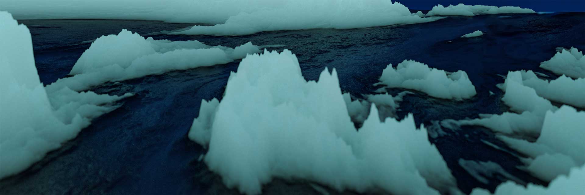 3d blender procedural landscape iceberg