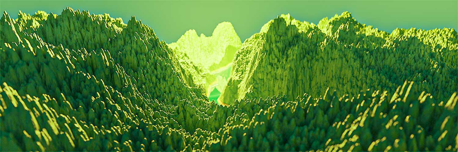 3d blender procedural landscape mountains